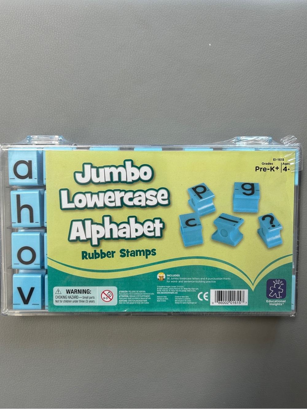 NWT - Kids Jumbo Lowercase Alphabet Rubber Stamps - Educational Insights